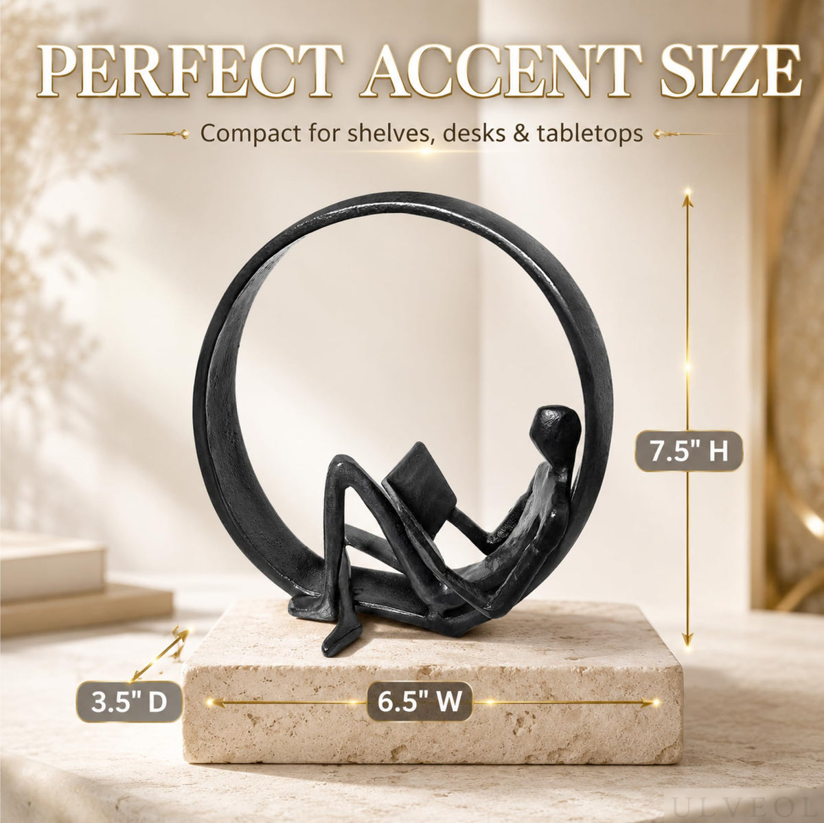 Abstract Cast Iron Couple Sculpture