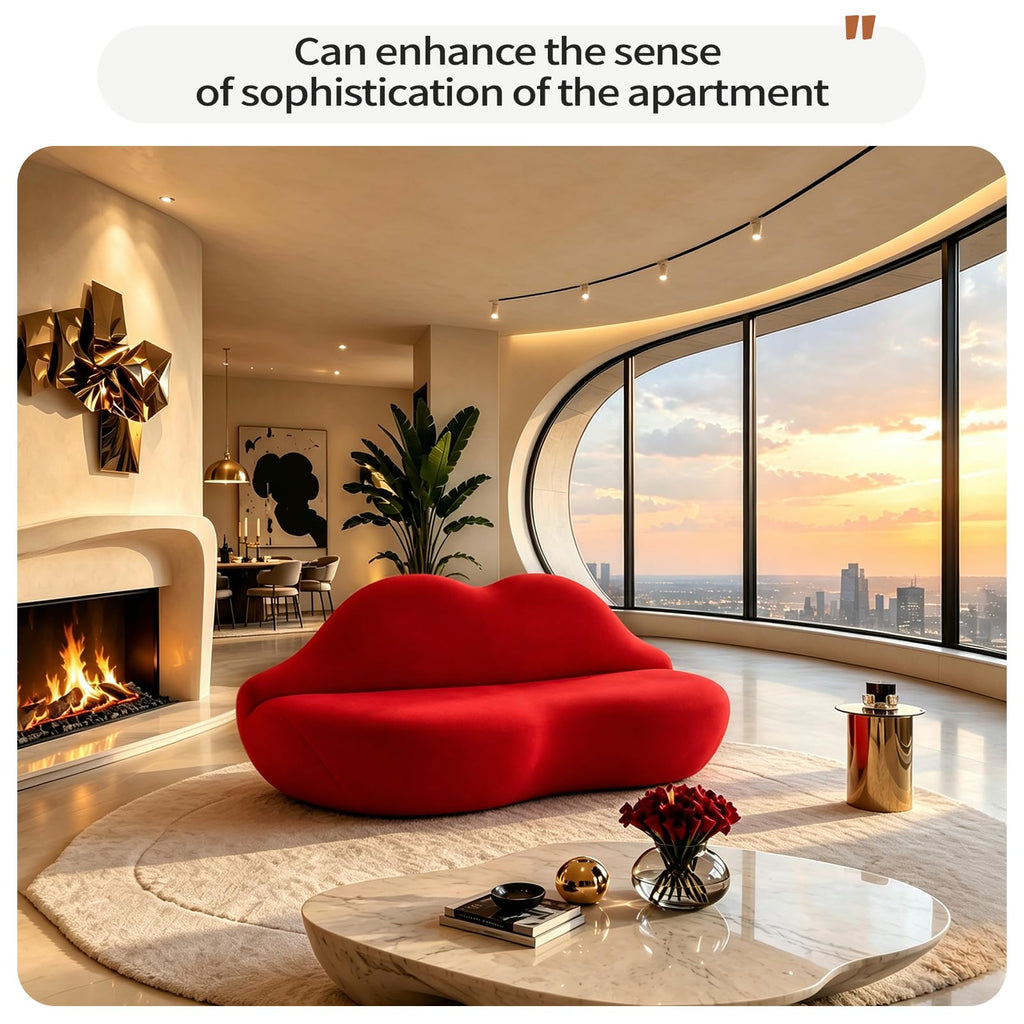 Red Lip Sofa Beauty Salon Clothing Store Rest Area Reception Alien Internet