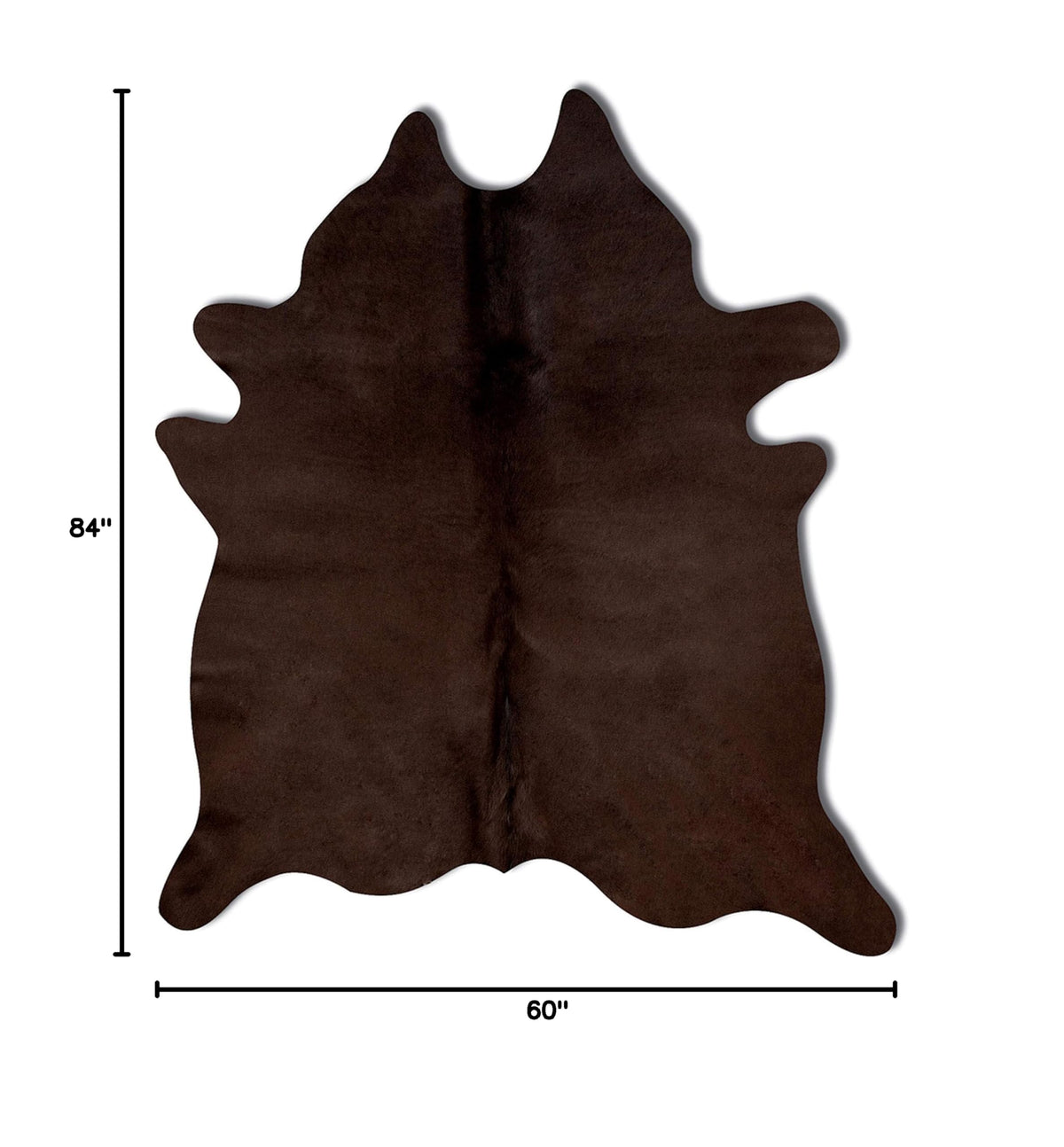 Natural Geneva Cowhide Area Rug, Off-White, 6 ft x 7 ft