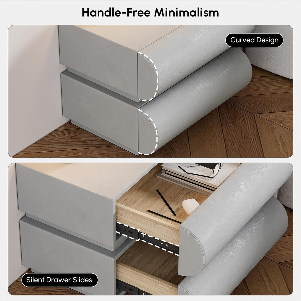Smart Faux-Leather Nightstand