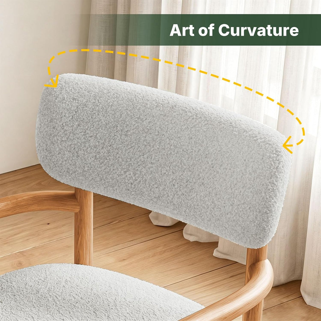 Busaurus Modern Accent Chair, Boucle Arm Chair for Living Room