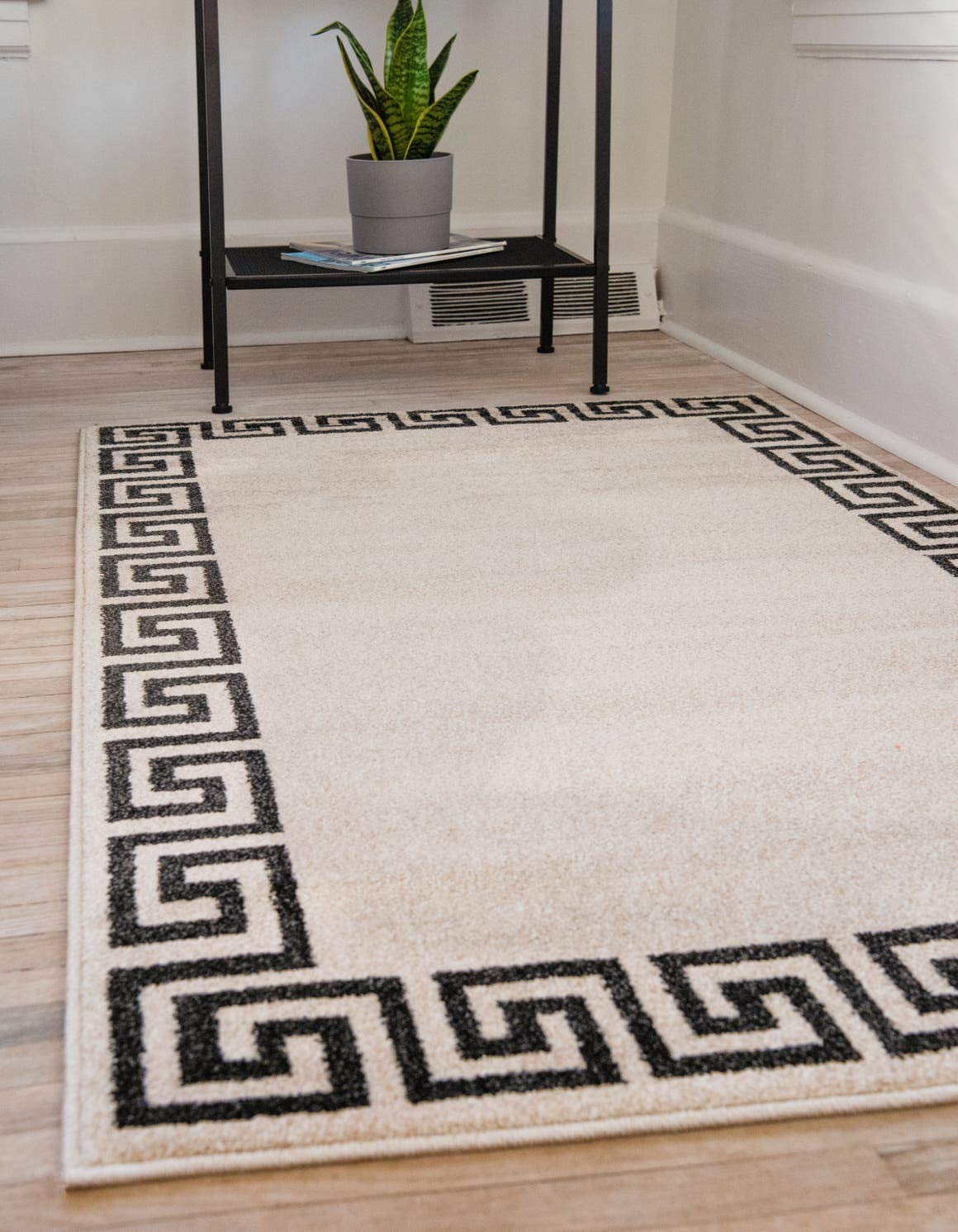 Unique Loom Athens Collection Classic Geometric Modern Border Design Area Rug