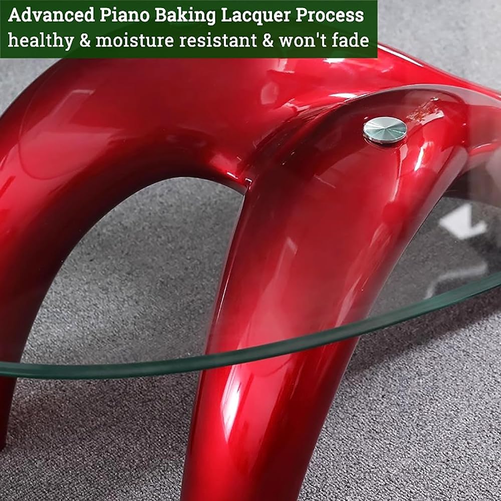 Oval Glass Coffee Table