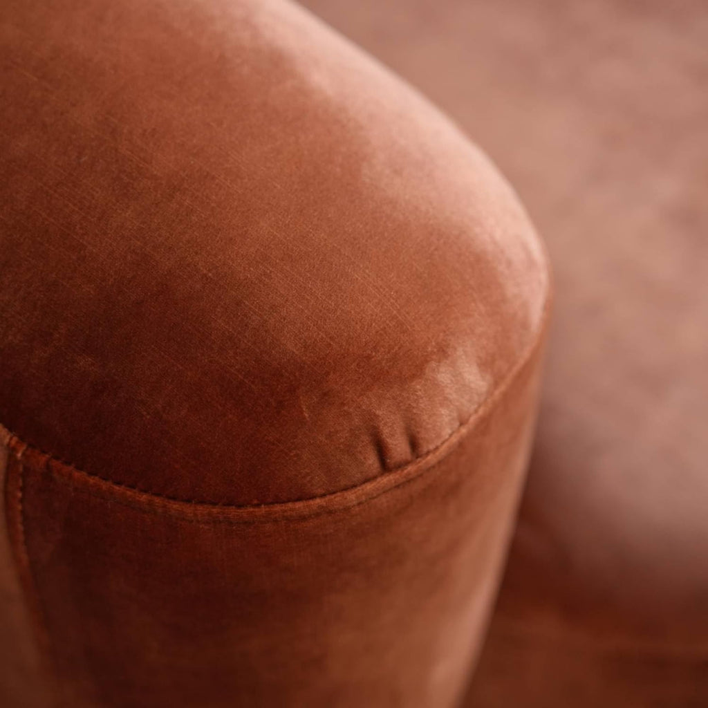 Acanva Mellow Tight Curved Back Accent Chairs Set of 2, Velvet Sofa