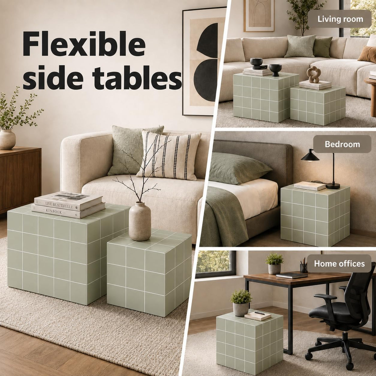 Cube Nesting End Table Set
