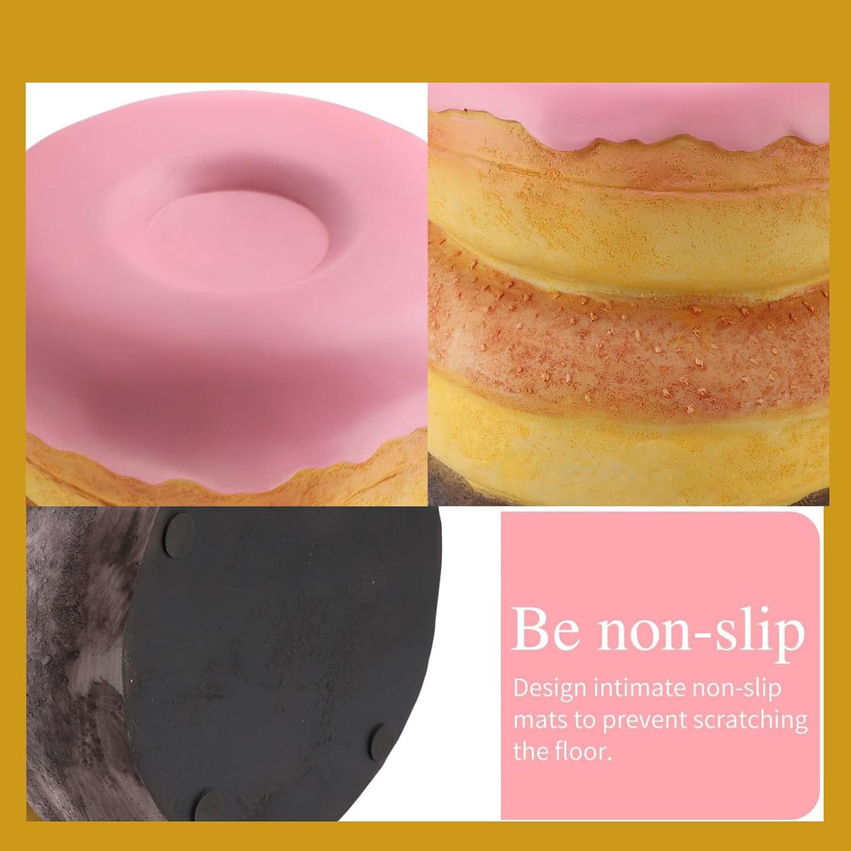 Shoe Changing Stool, Decorative Donut Shape Simulated Food Stool for Hallway Dorm Room Office