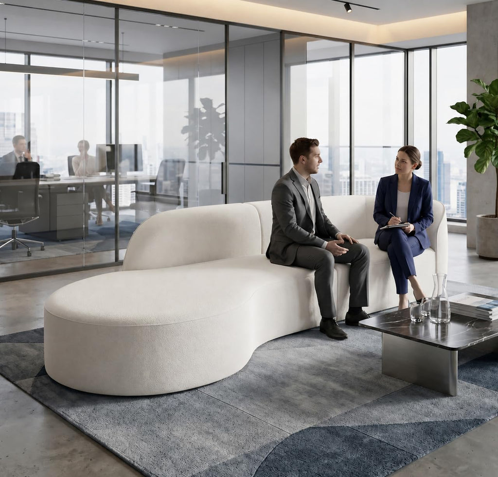110 Inch Sectional Sofa with Deep Seat Right
