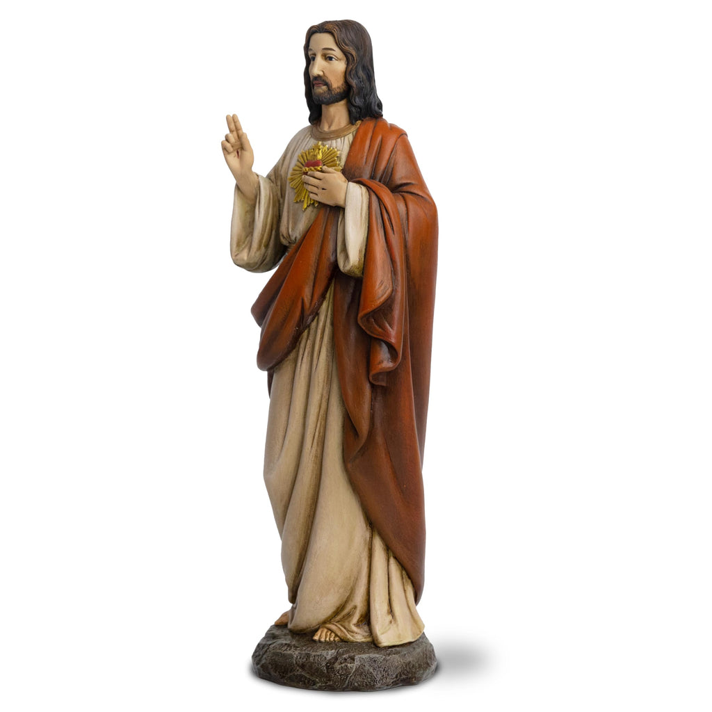 DevotedWalls 24.75-inch Large Sacred Heart of Jesus Statue