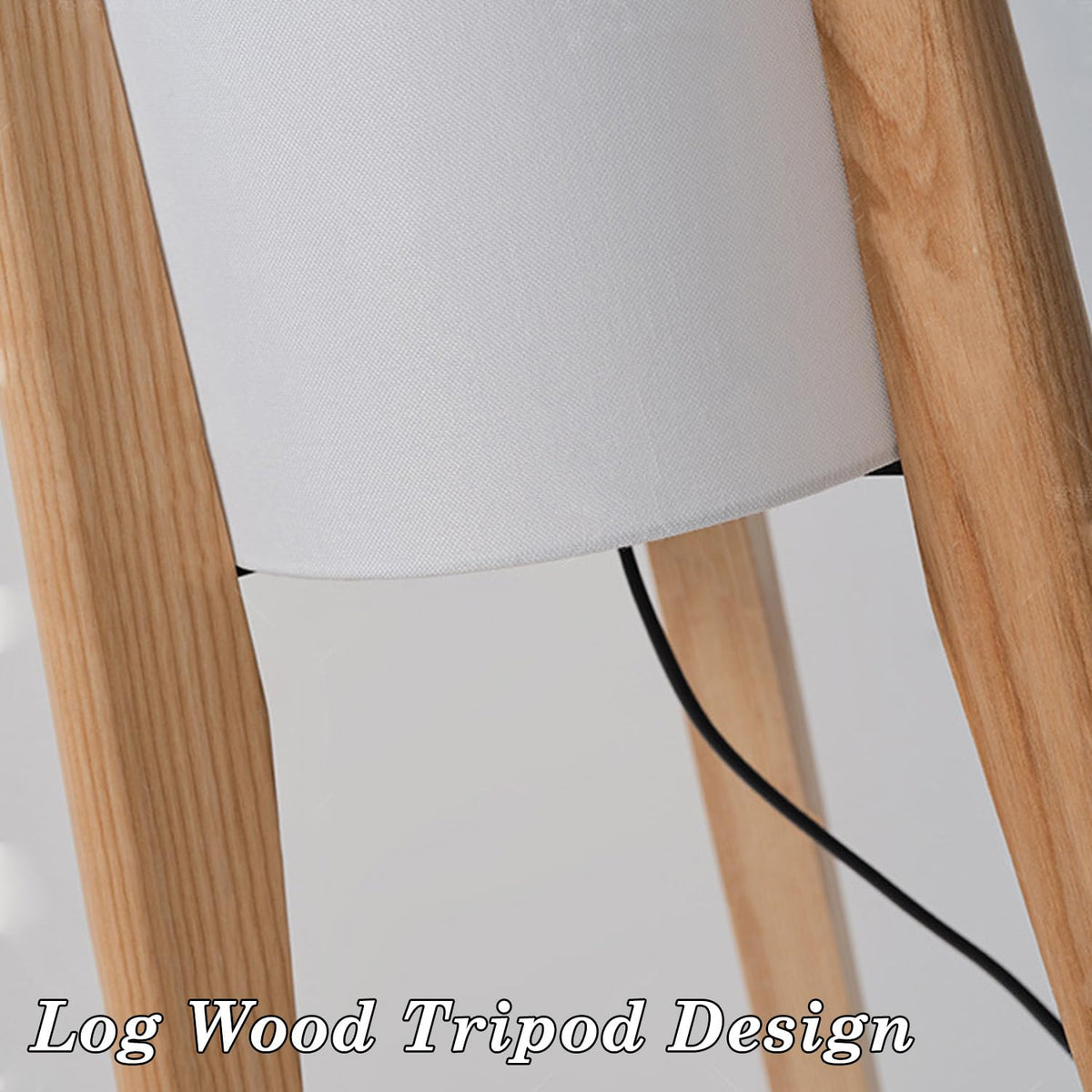 Boho Style Bamboo Woven Floor Lamp for Living Room, 36 in, Cozy Decor