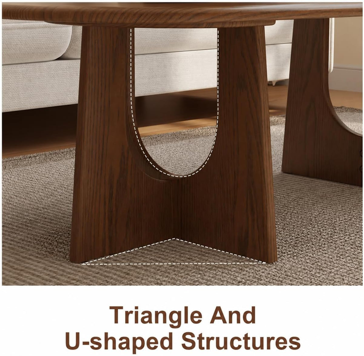 Oval Walnut Coffee Table