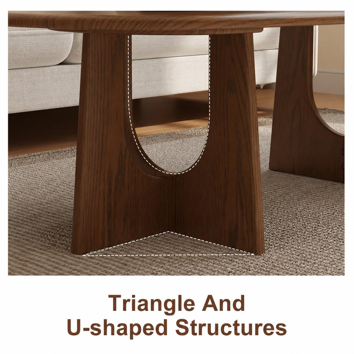 Oval Walnut Coffee Table