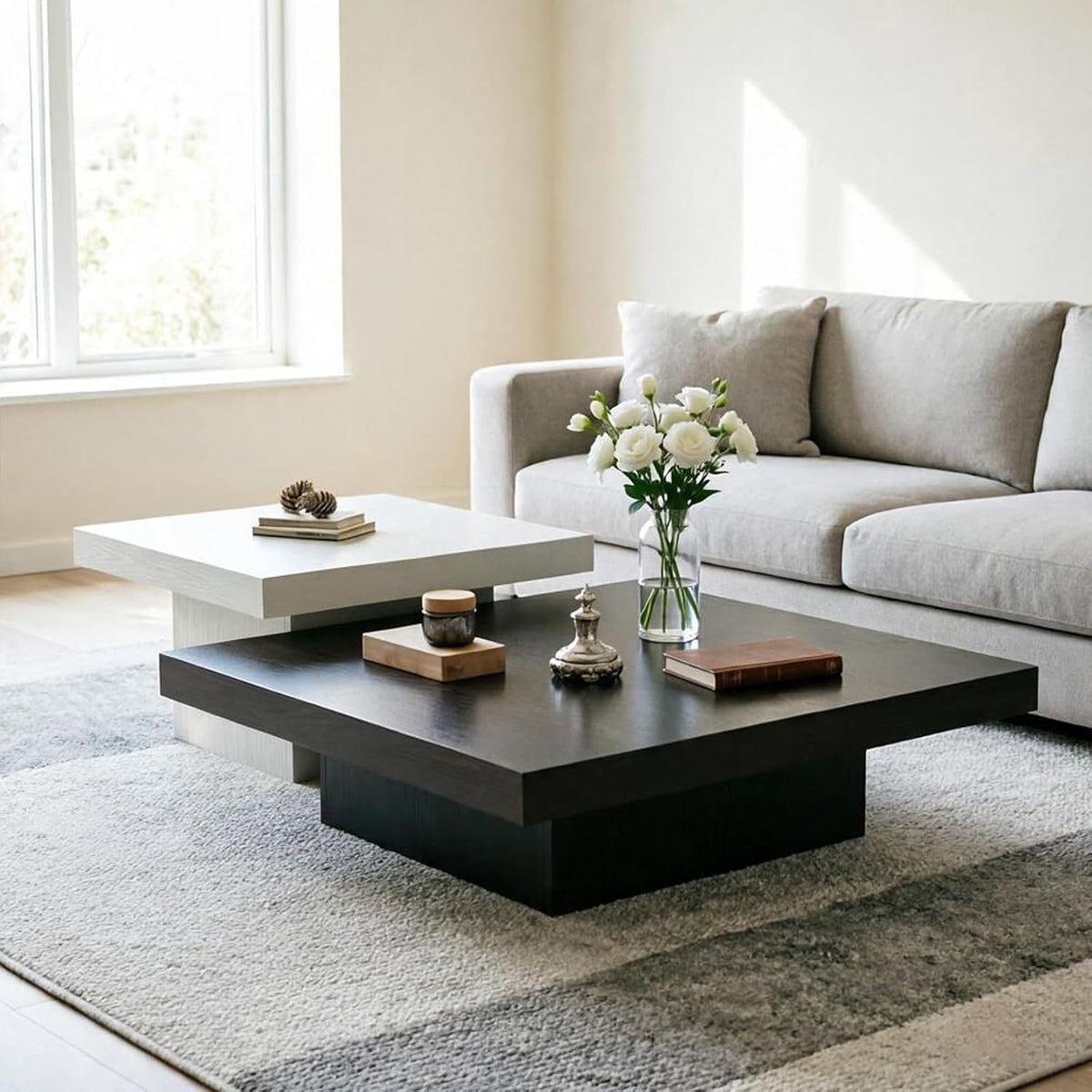 Square Nesting Coffee Table Set