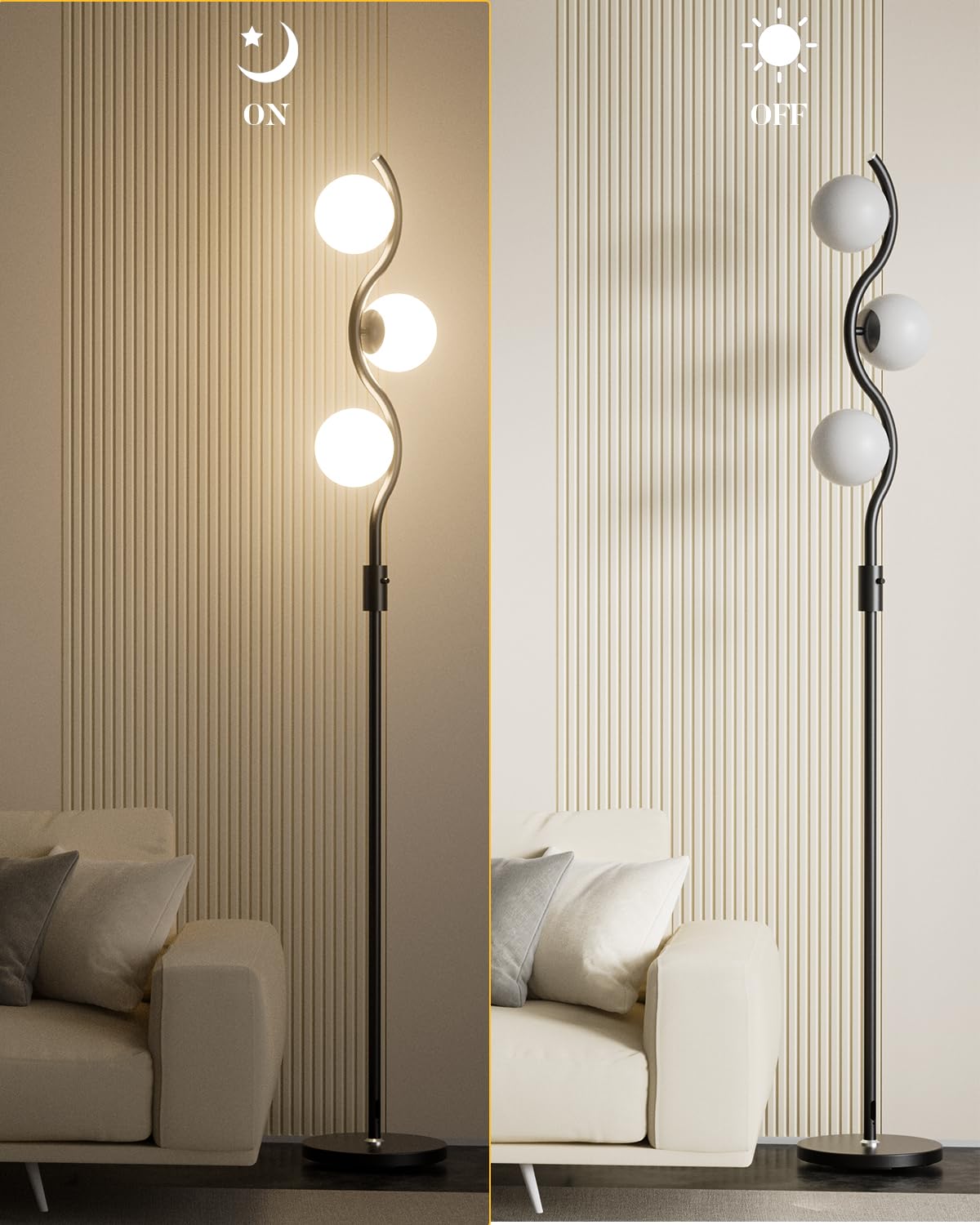 3 Globe Dimmable Tripod Floor Lamp