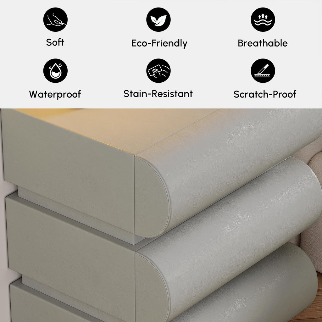 Smart Faux-Leather Nightstand