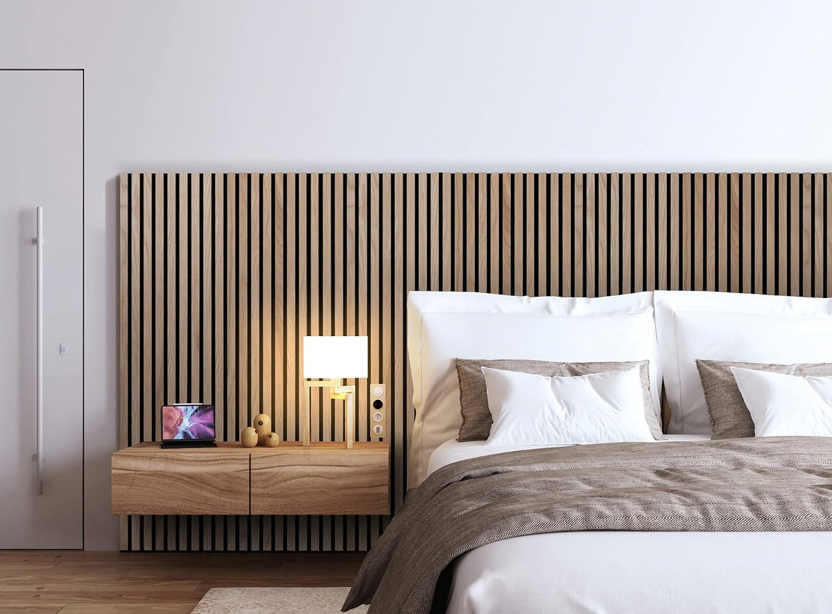 Acoustic Wood Slat Wall Panels – Set of 2