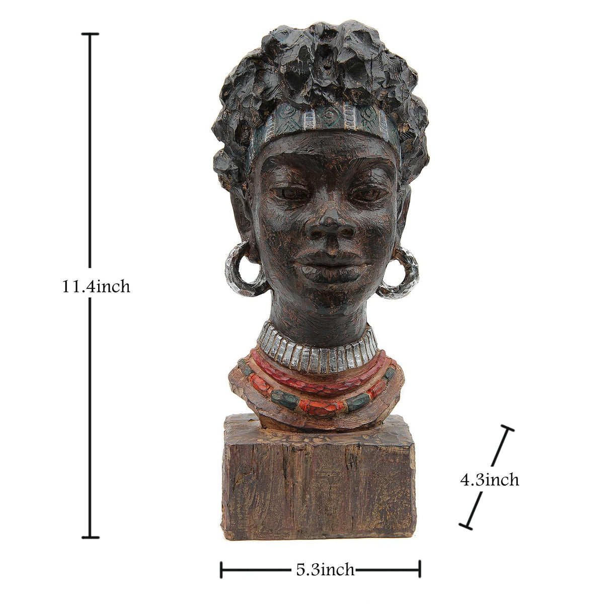 Leekung African Statues for Home Decor, African Art Sculptures Man Statue