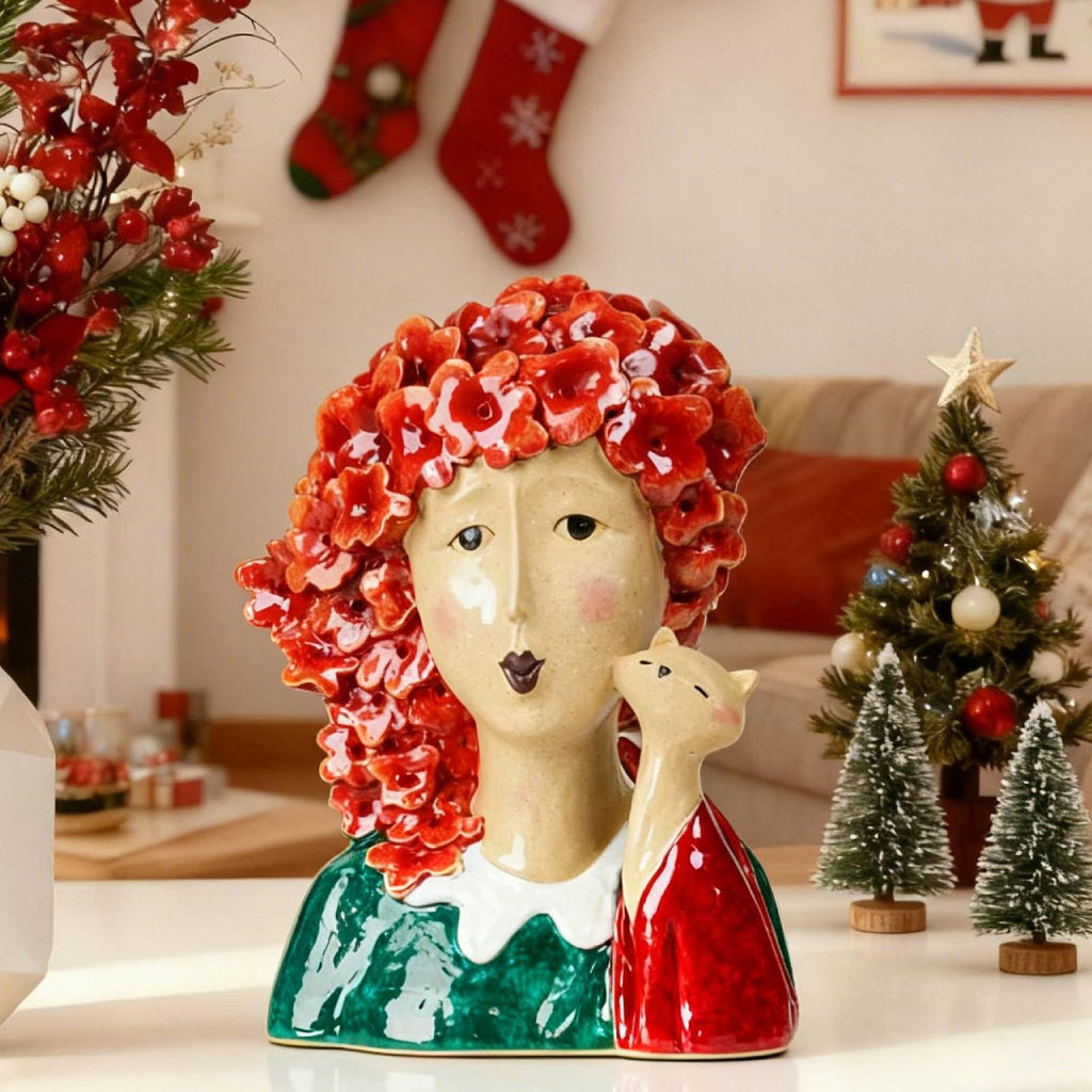 Artistic Frida Kahlo-Inspired Resin Bust Sculpture