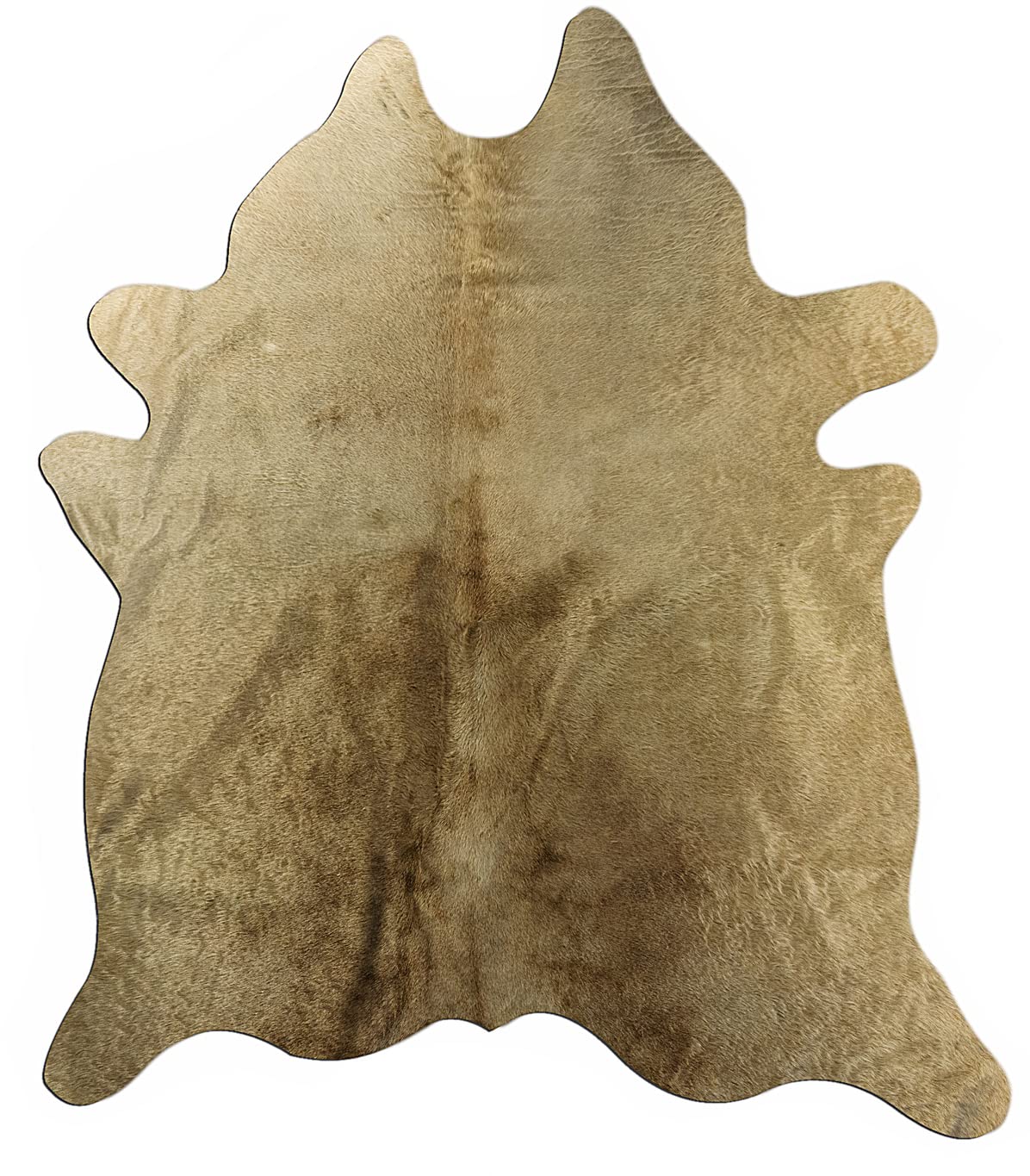 Natural Geneva Cowhide Area Rug, Off-White, 6 ft x 7 ft