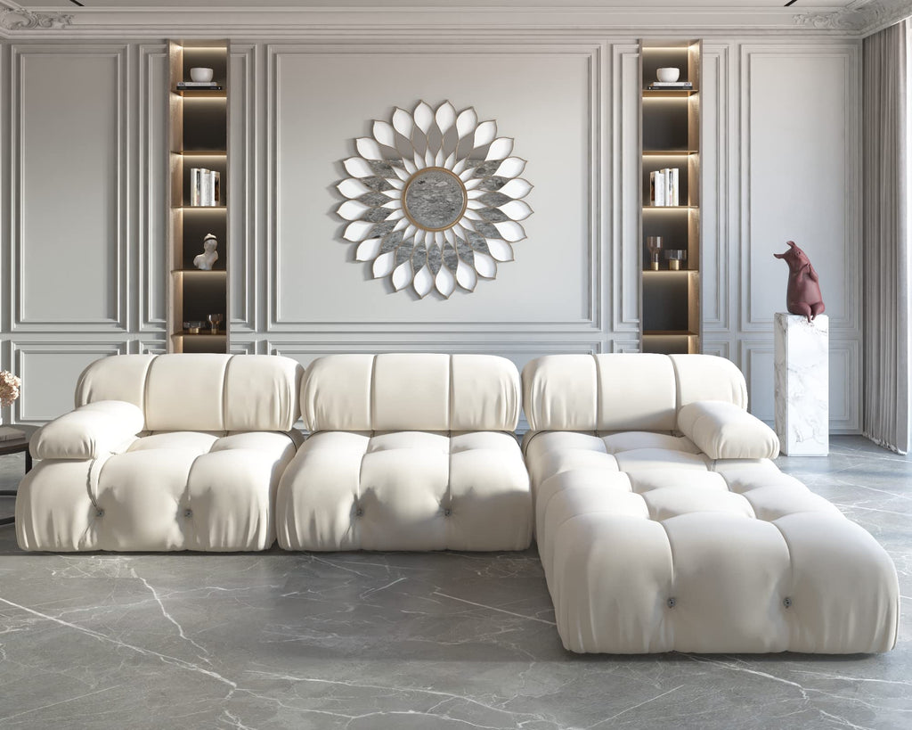 JACH Black Modular Sectional Sofa