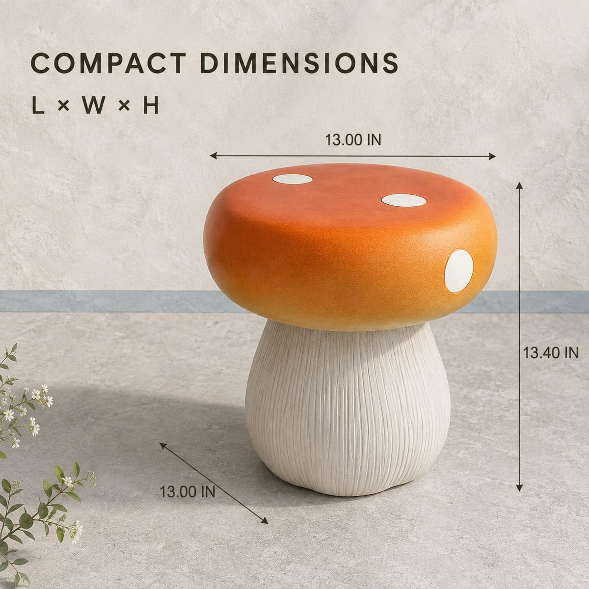 Corn Cob Plant Stand Indoor and Outdoor Resin Garden Stool Drum Seat Accent