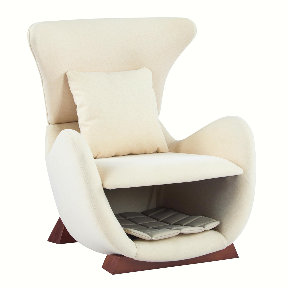 Merax Modern Accent Chair with Pet Cave & Storage