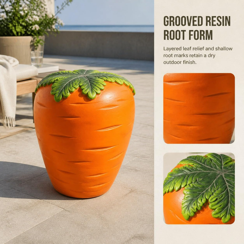 Corn Cob Plant Stand Indoor and Outdoor Resin Garden Stool Drum Seat Accent