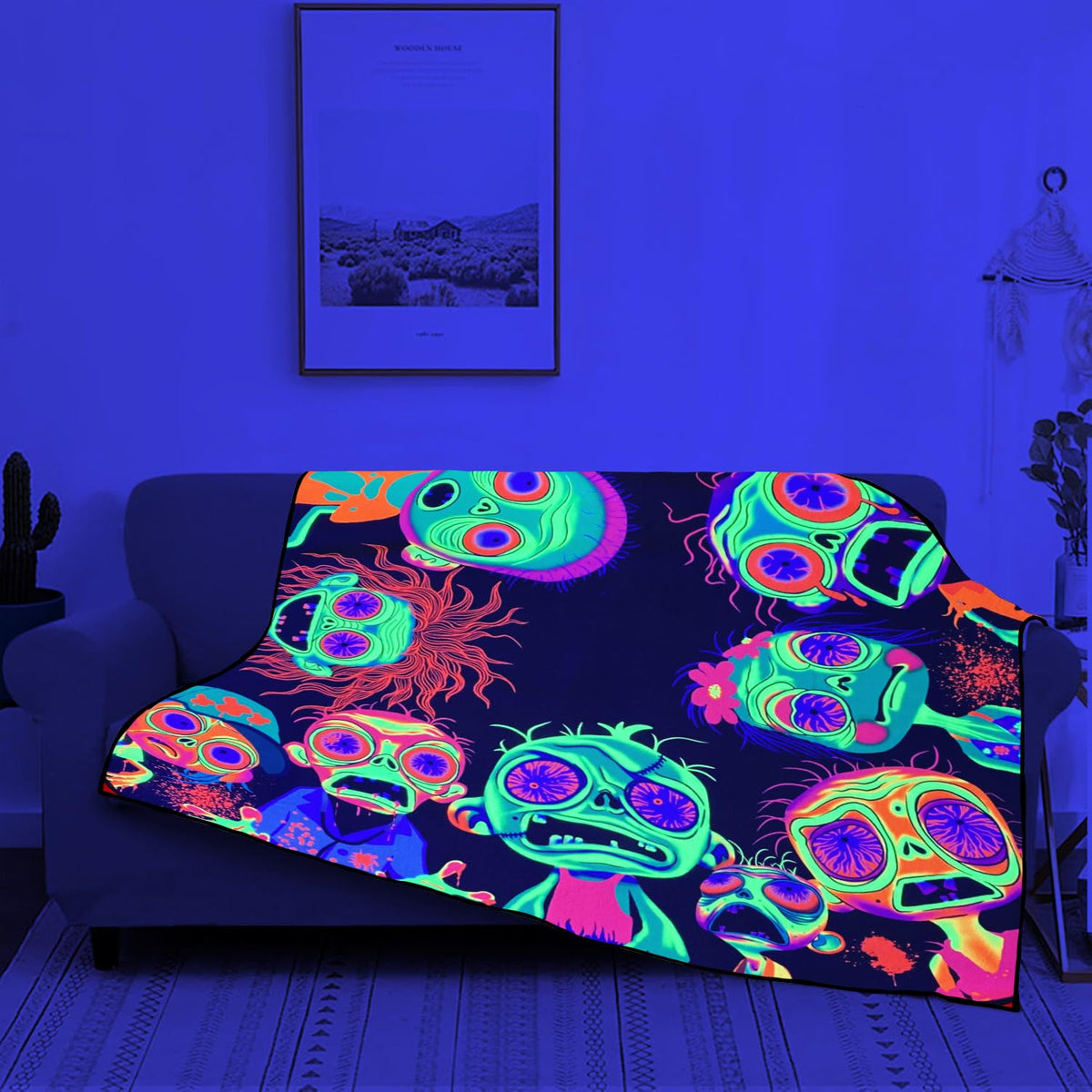 Reversible Boho Woven Throw Blanket