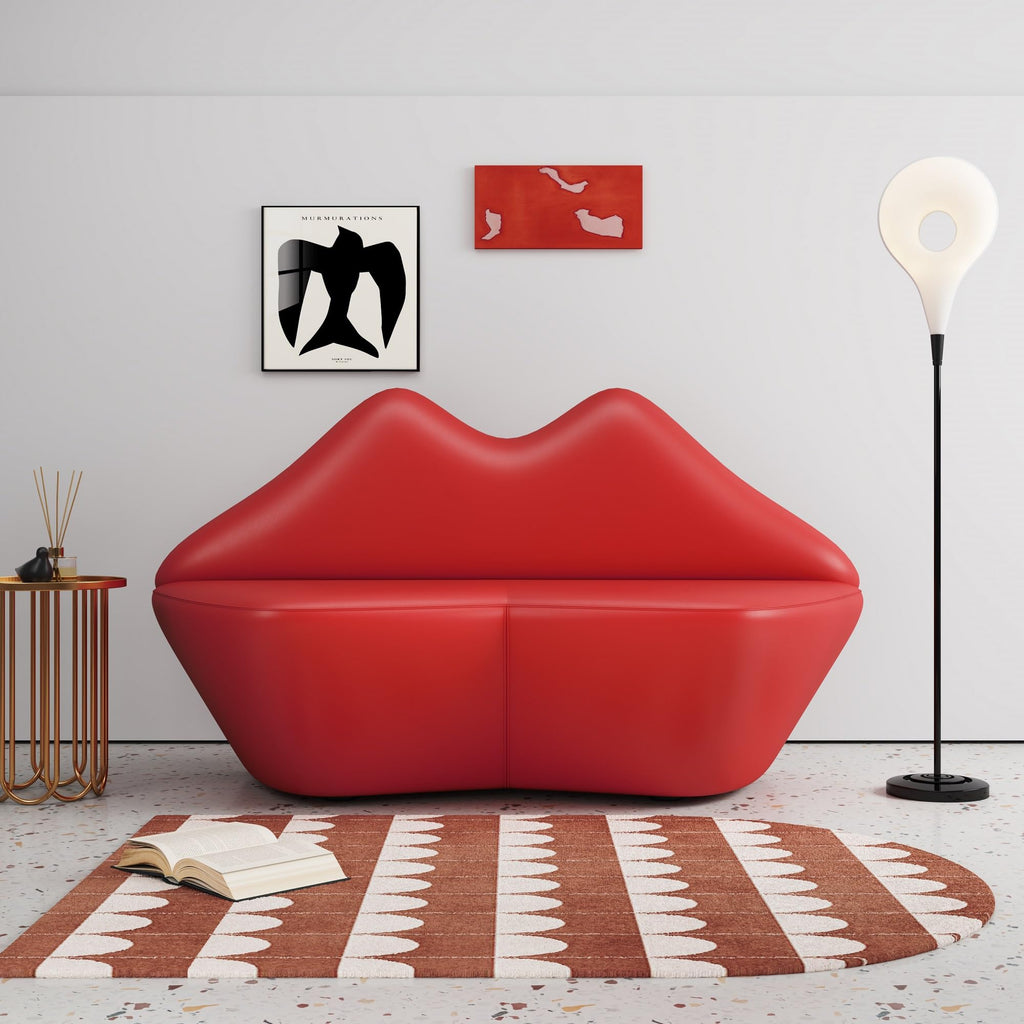 Manhattan Comfort Kiss 61.8" Vegan Leather Loveseat Stylish Modern Design Perfect