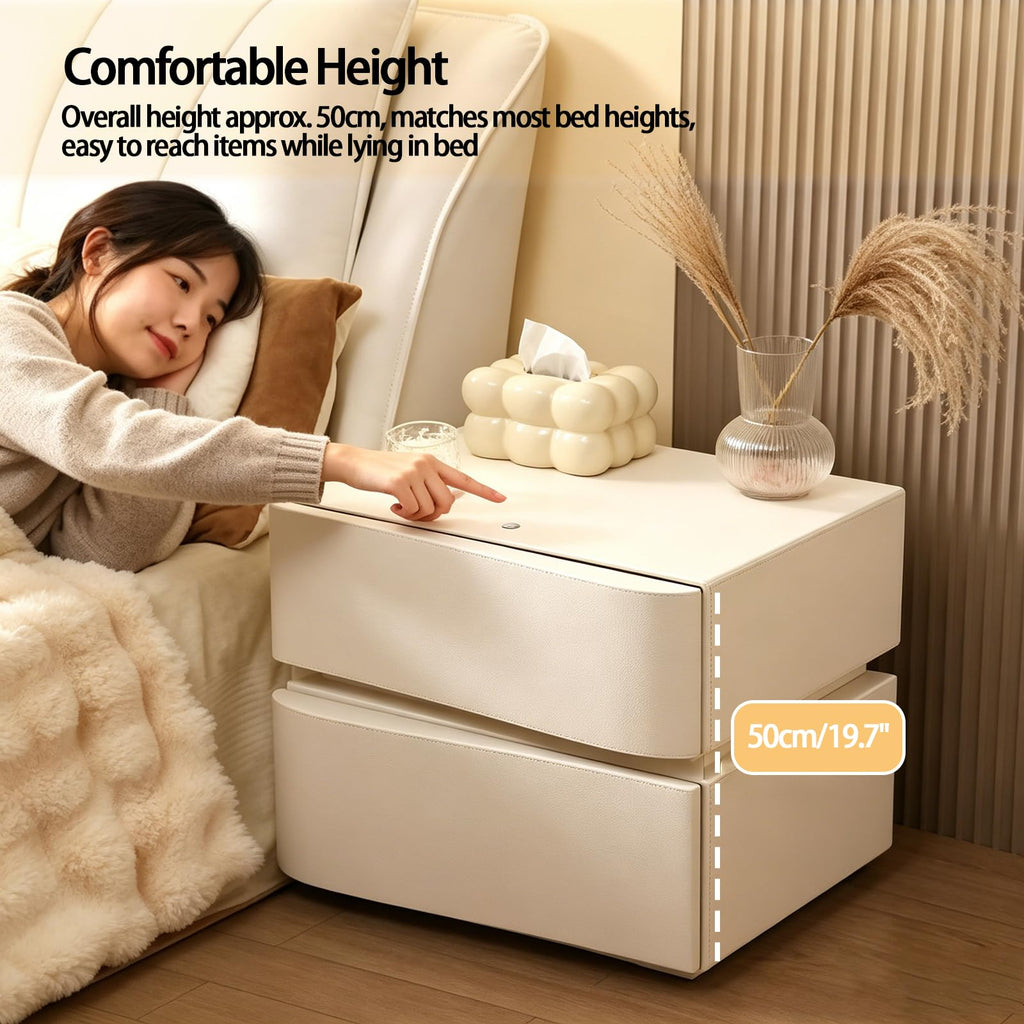 Fluted Touch-Light Nightstand