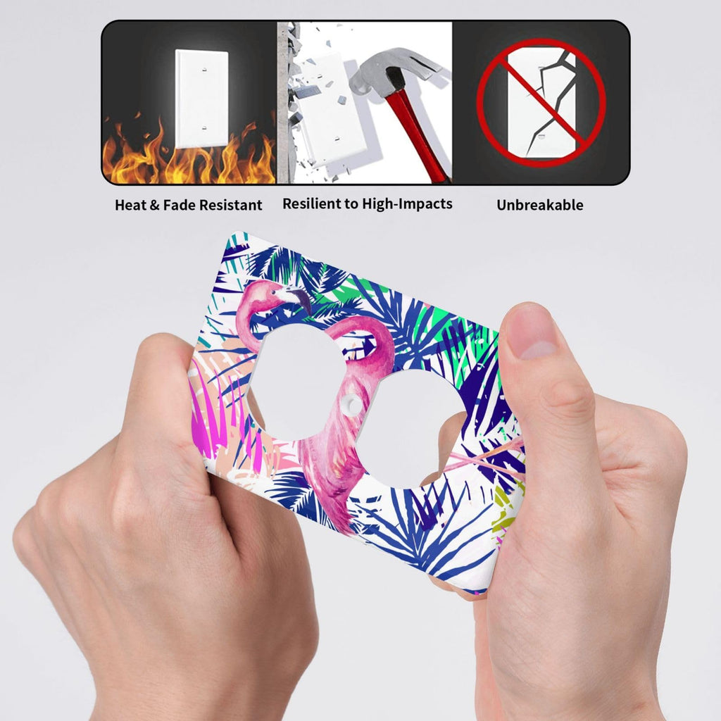 Cartoon Ice Cream Cone With Dripping White Glaze And Wafer Decor Print Light Switch Plate Cover Plastic Wall Plates (Single Gang Electrical Switch Duplex Outlet Cover)