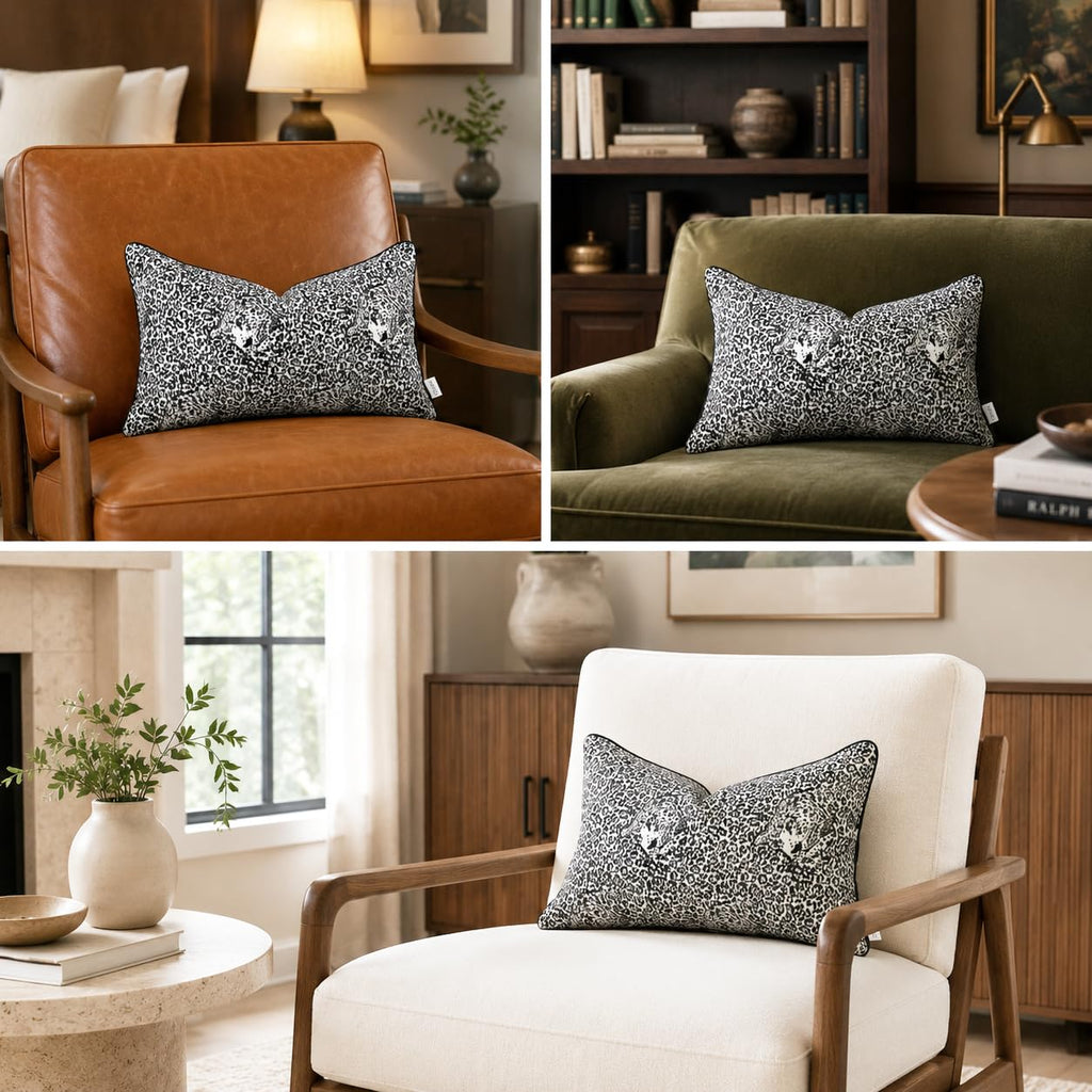 Velvet Animal Print Pillow Cover