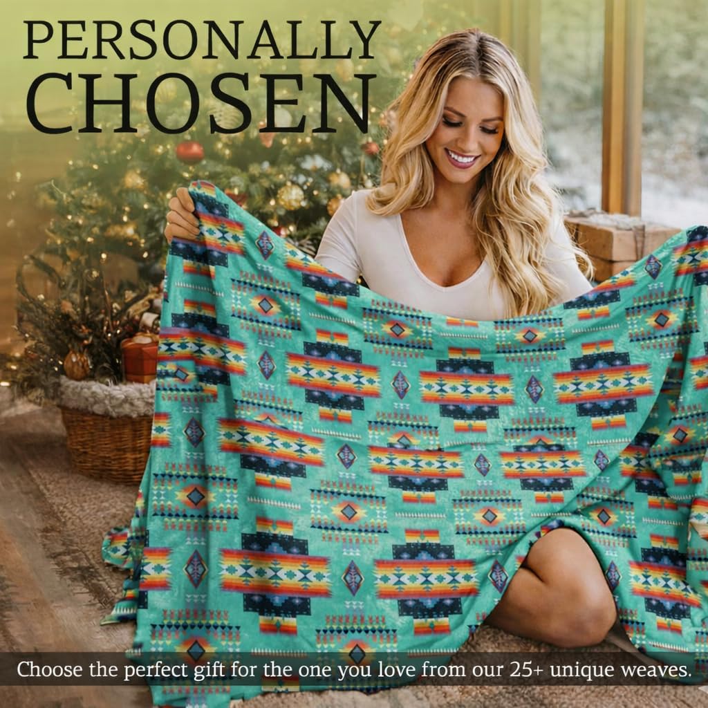 Sacred Thread Aztec Blanket Fleece, Western Blanket (Coffee Flannel) (King)