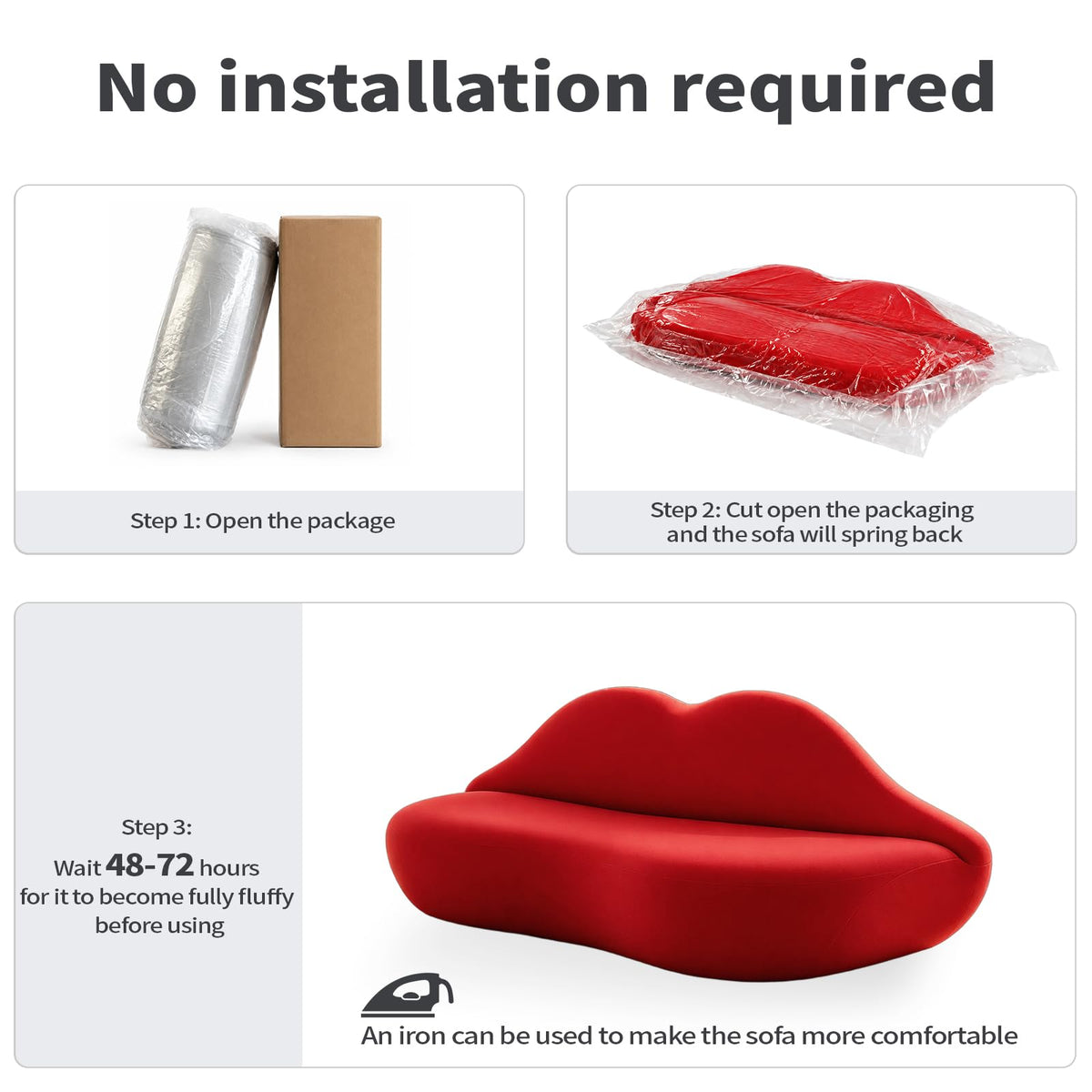 Red Lip Sofa Beauty Salon Clothing Store Rest Area Reception Alien Internet