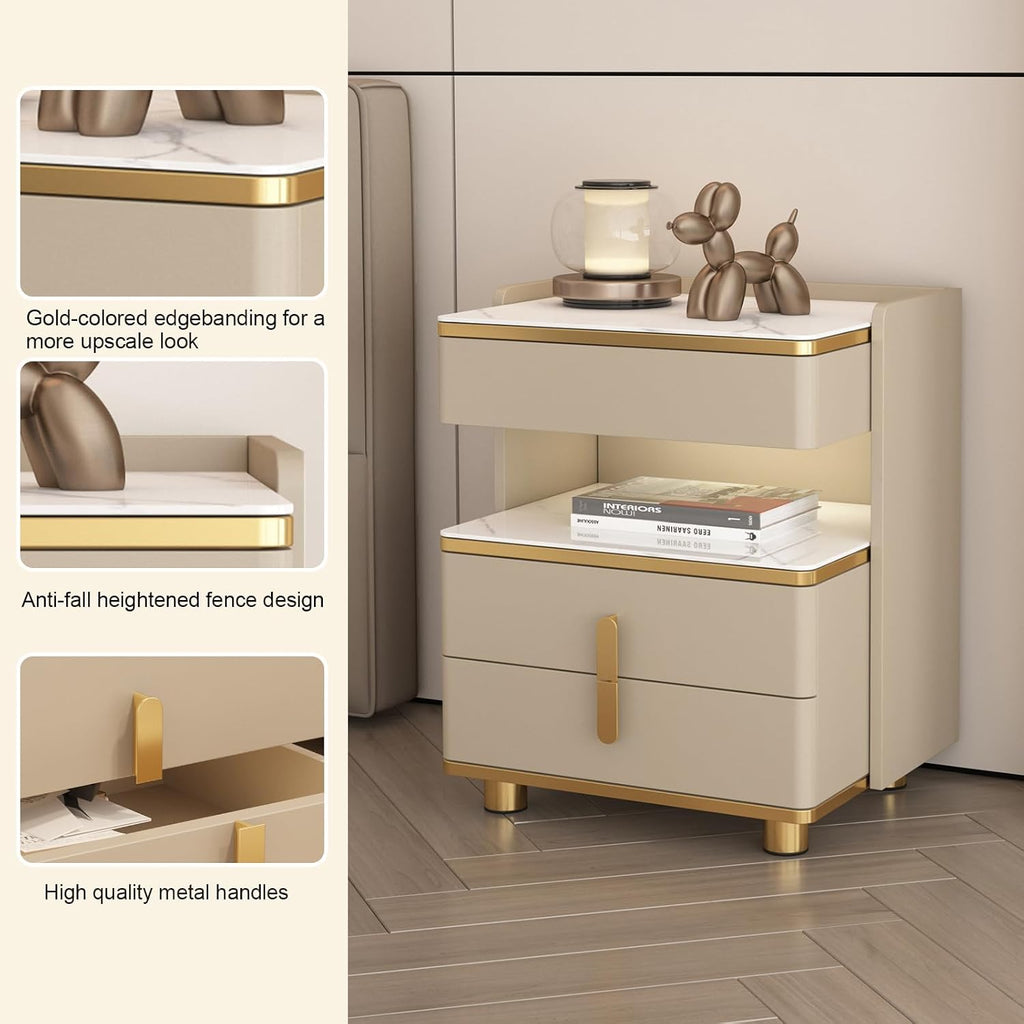 Nightstand Storage Cabinet Set