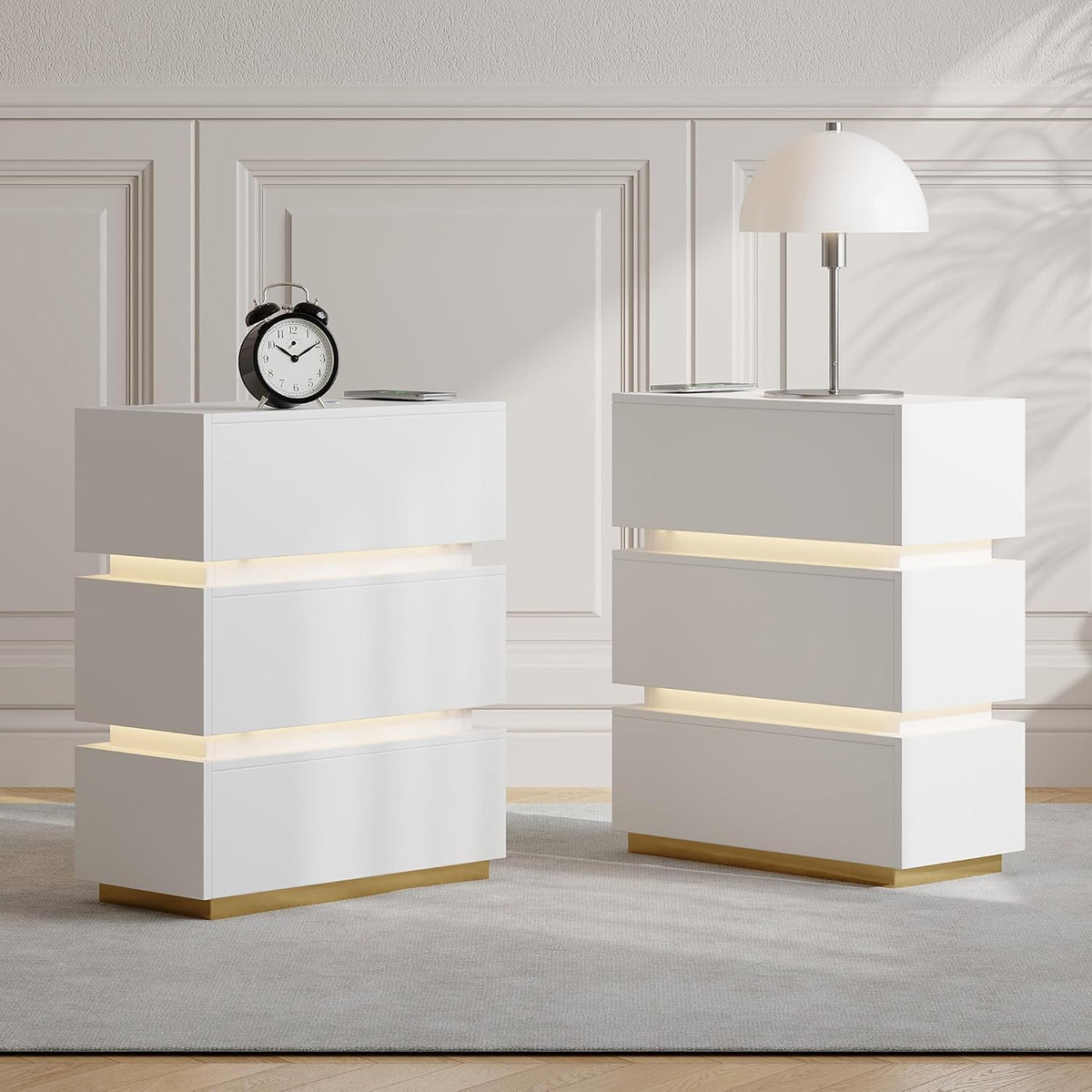 Narrow Smart Nightstand with Wireless Charging