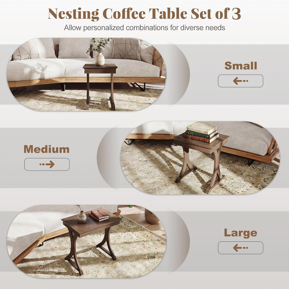 Rectangular Nesting Table Set