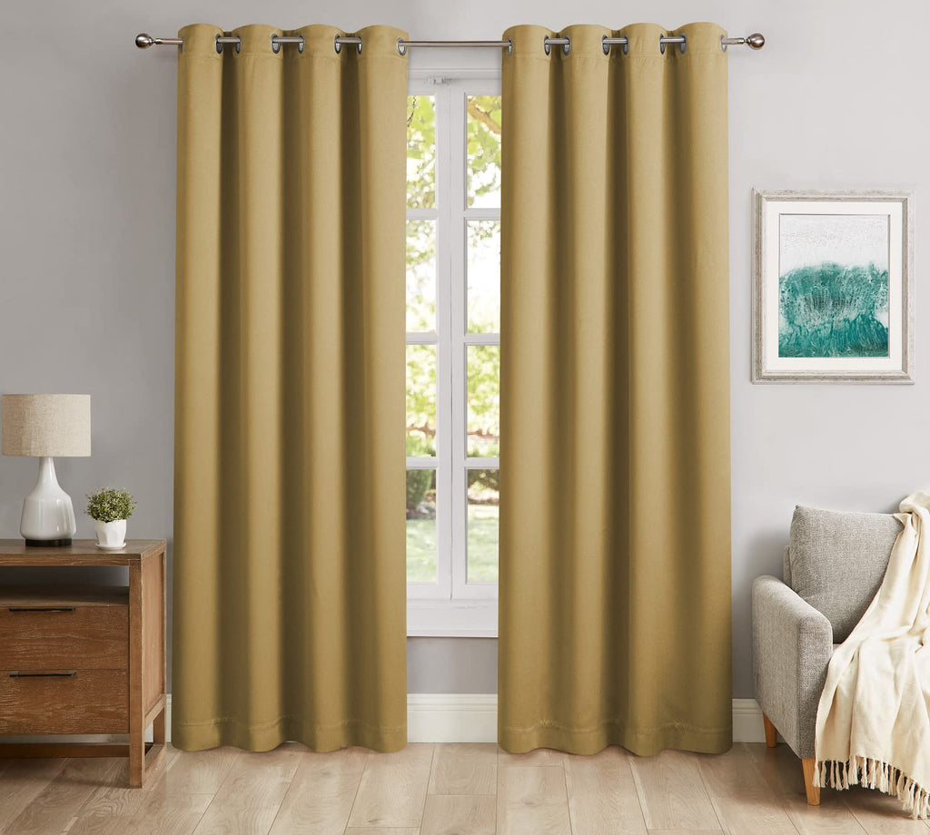 Grommet-Top Blackout Curtains, Set of Two