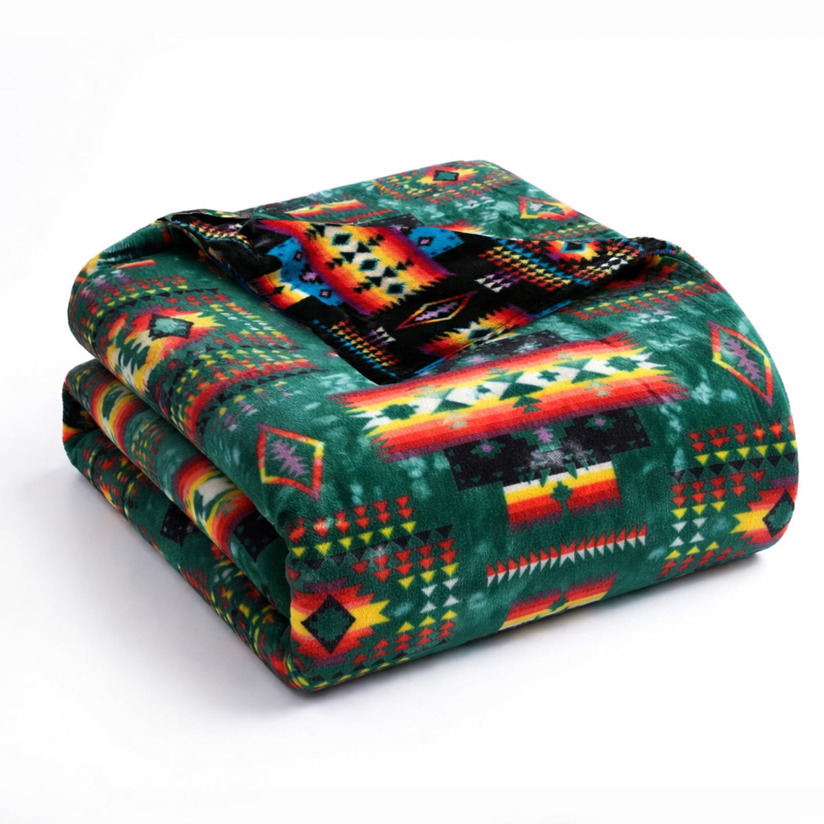 Sacred Thread Aztec Blanket Fleece, Western Blanket (Coffee Flannel) (King)