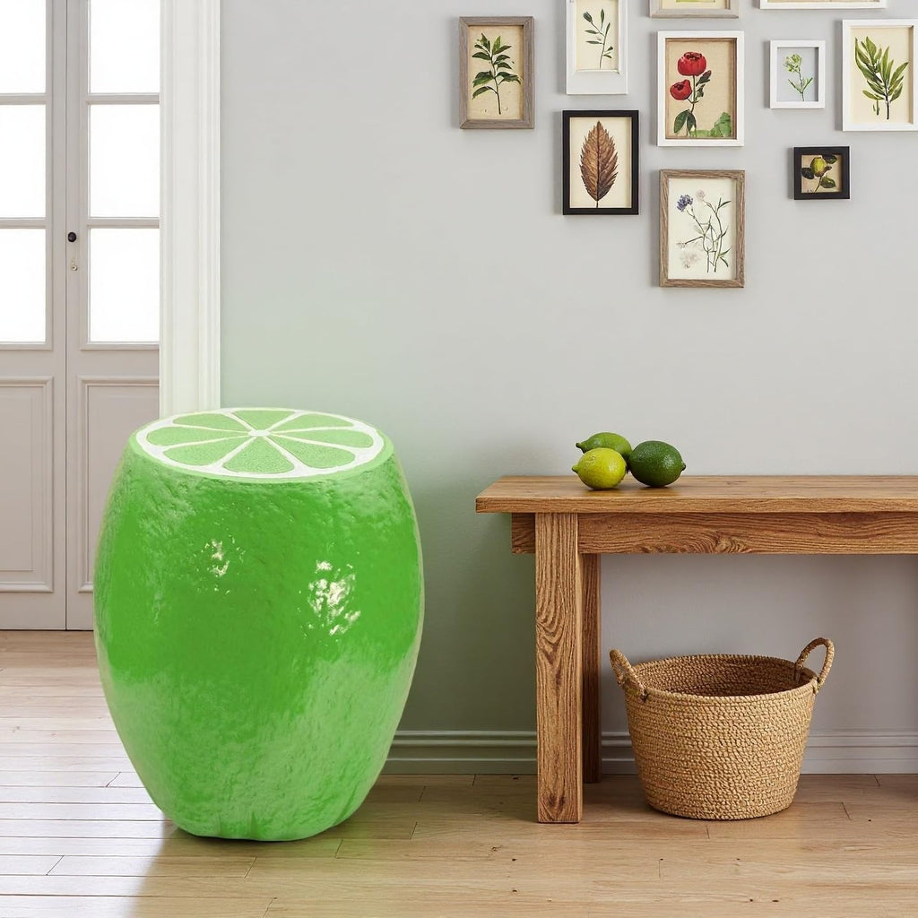 Fruit-Inspired Stool,End Table:Multi-Functional Furniture–as Seating,Stylish Side Table,Home Decor Plant Stand (Yellow Lemon, Inches, 14.17, Inches, 12.60, Inches, 12.60)