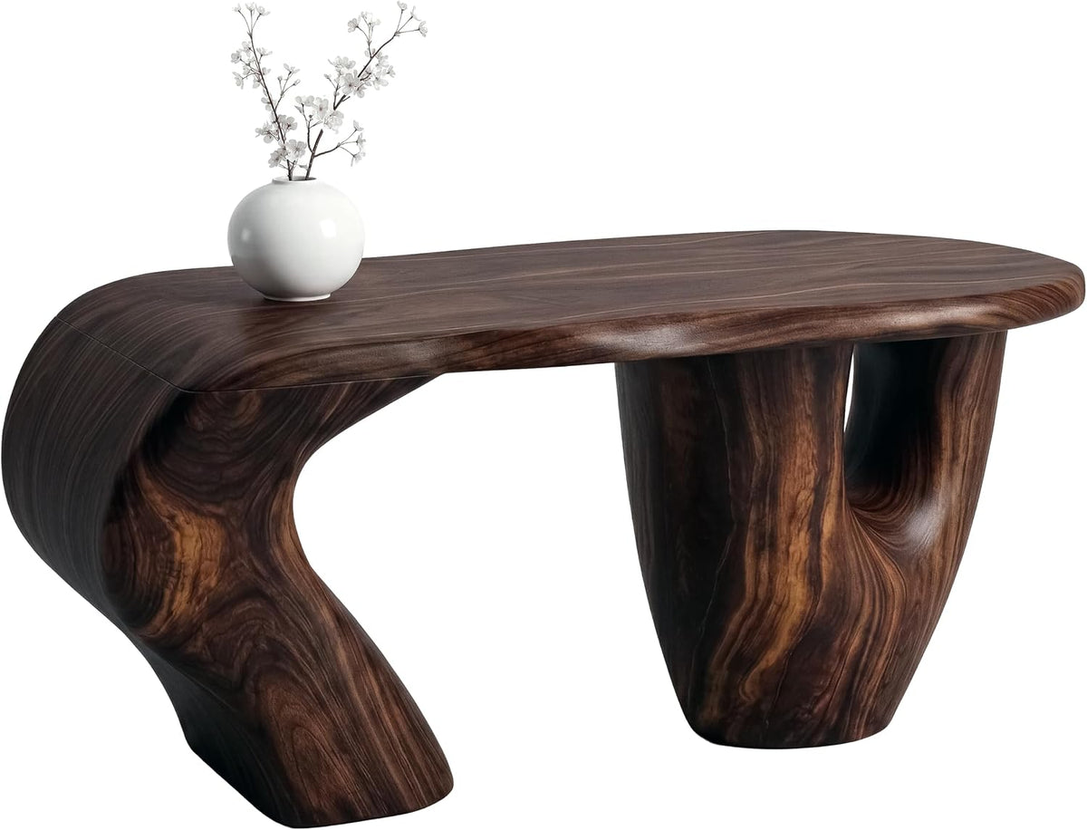 Monkey Pod Coffee Table No. 04, Hand-Carved Live Edge