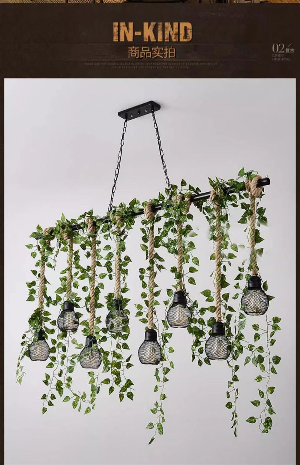 American Pastoral Restaurant Pendant Light LED Retro Creativity Hemp Rope Music