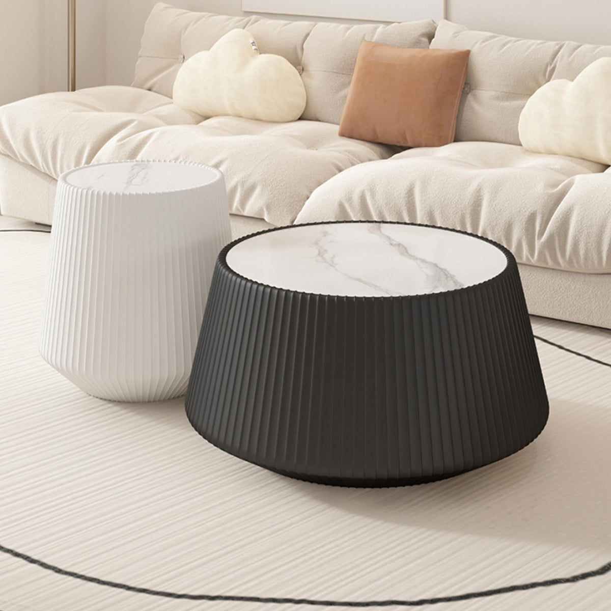 Black Drum Nesting Coffee Table Set
