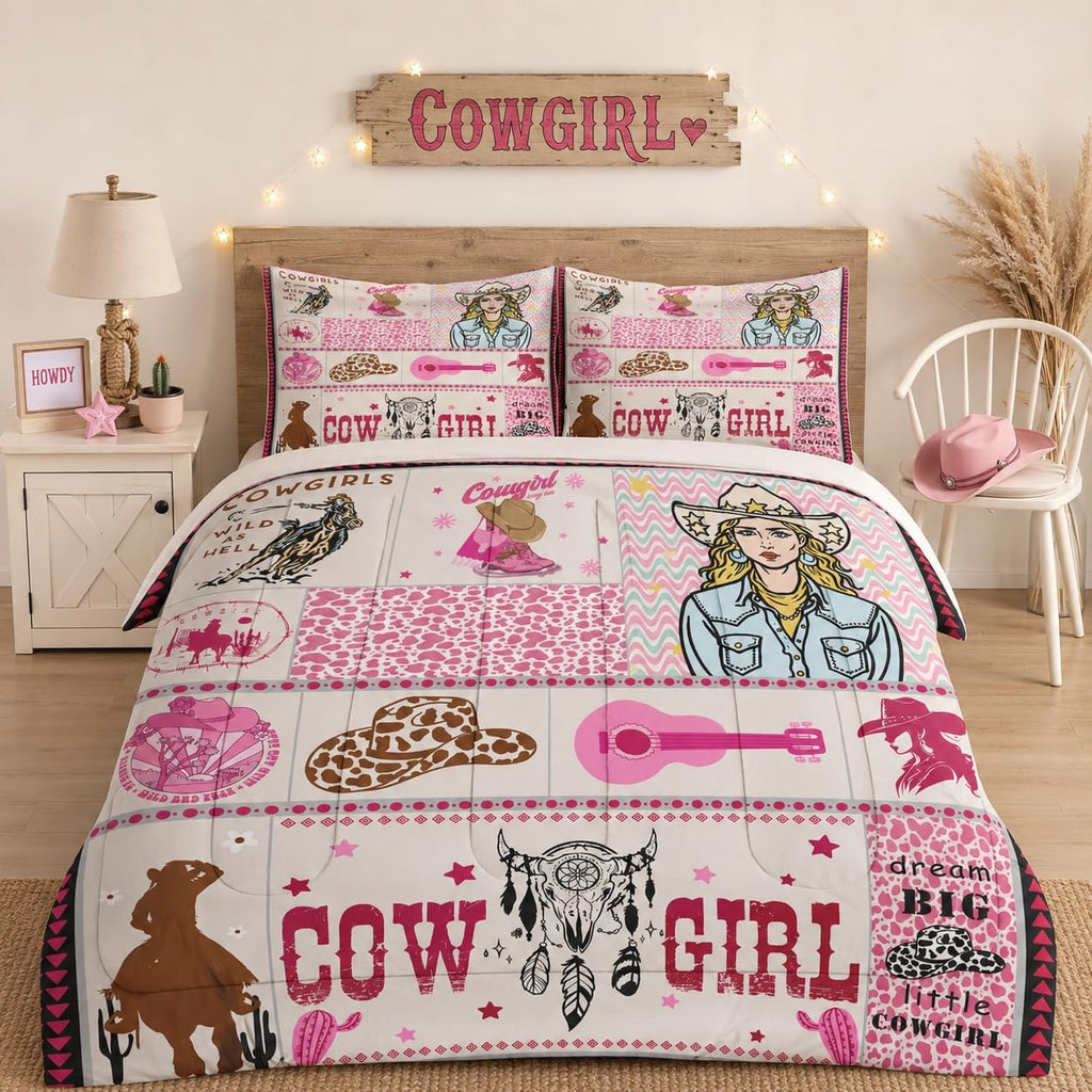 Pamnest Queen Comforter Set, 3 Pieces African Floral Bedding, All Season