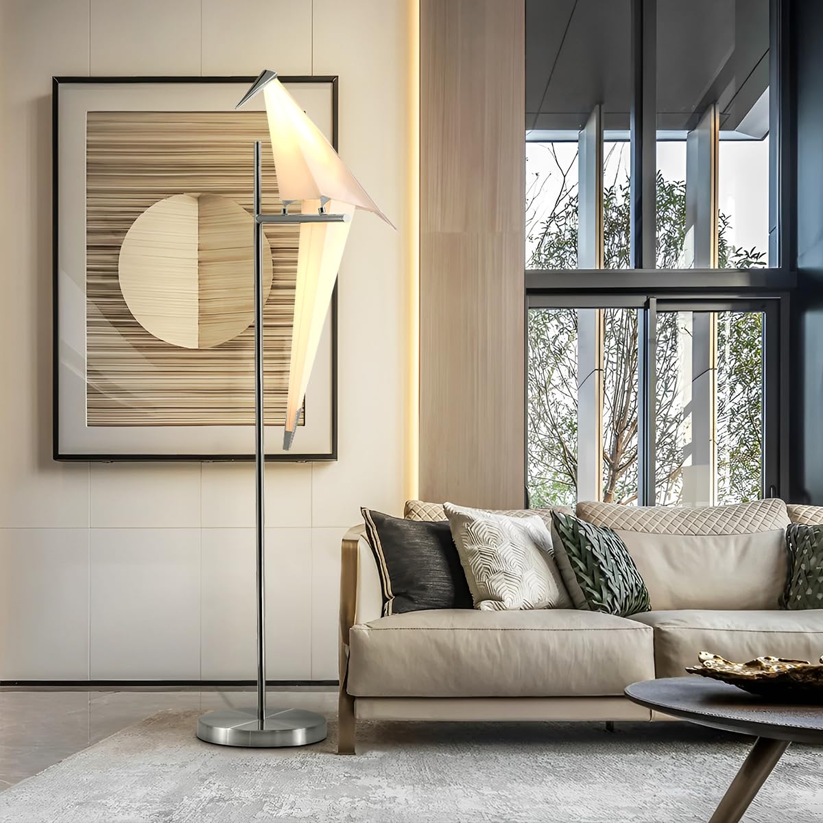 Origami Bird Floor Lamp