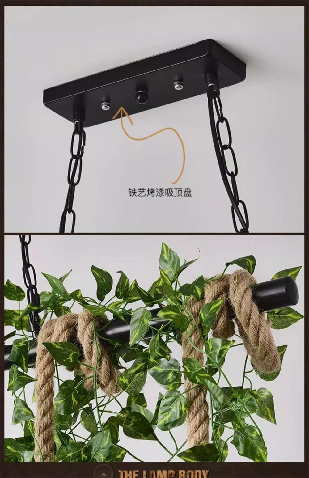 American Pastoral Restaurant Pendant Light LED Retro Creativity Hemp Rope Music