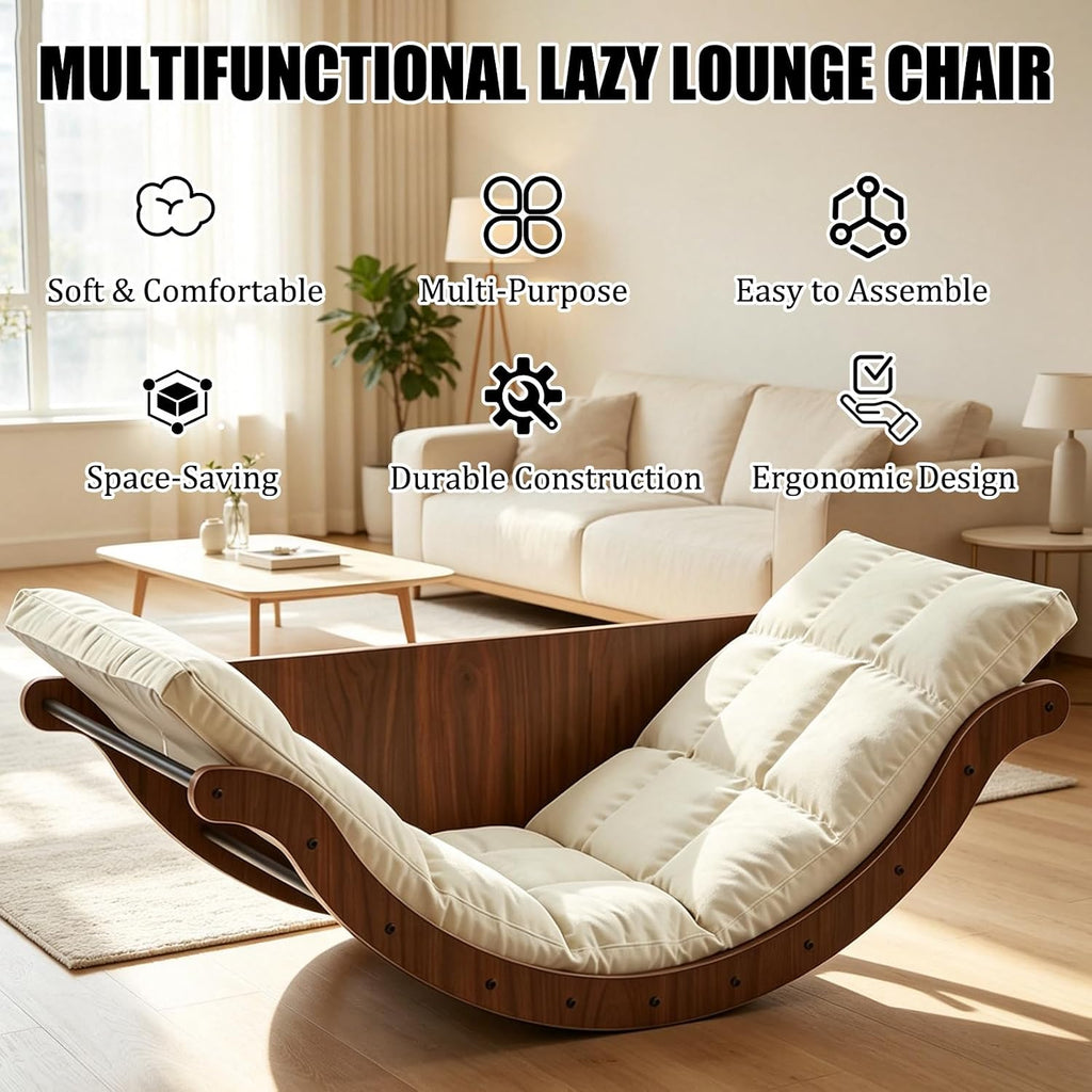 Curved Rocking Lounge Chair for Living Room