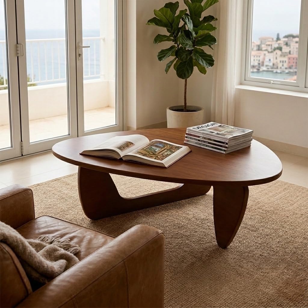 Triangle Walnut Coffee Table