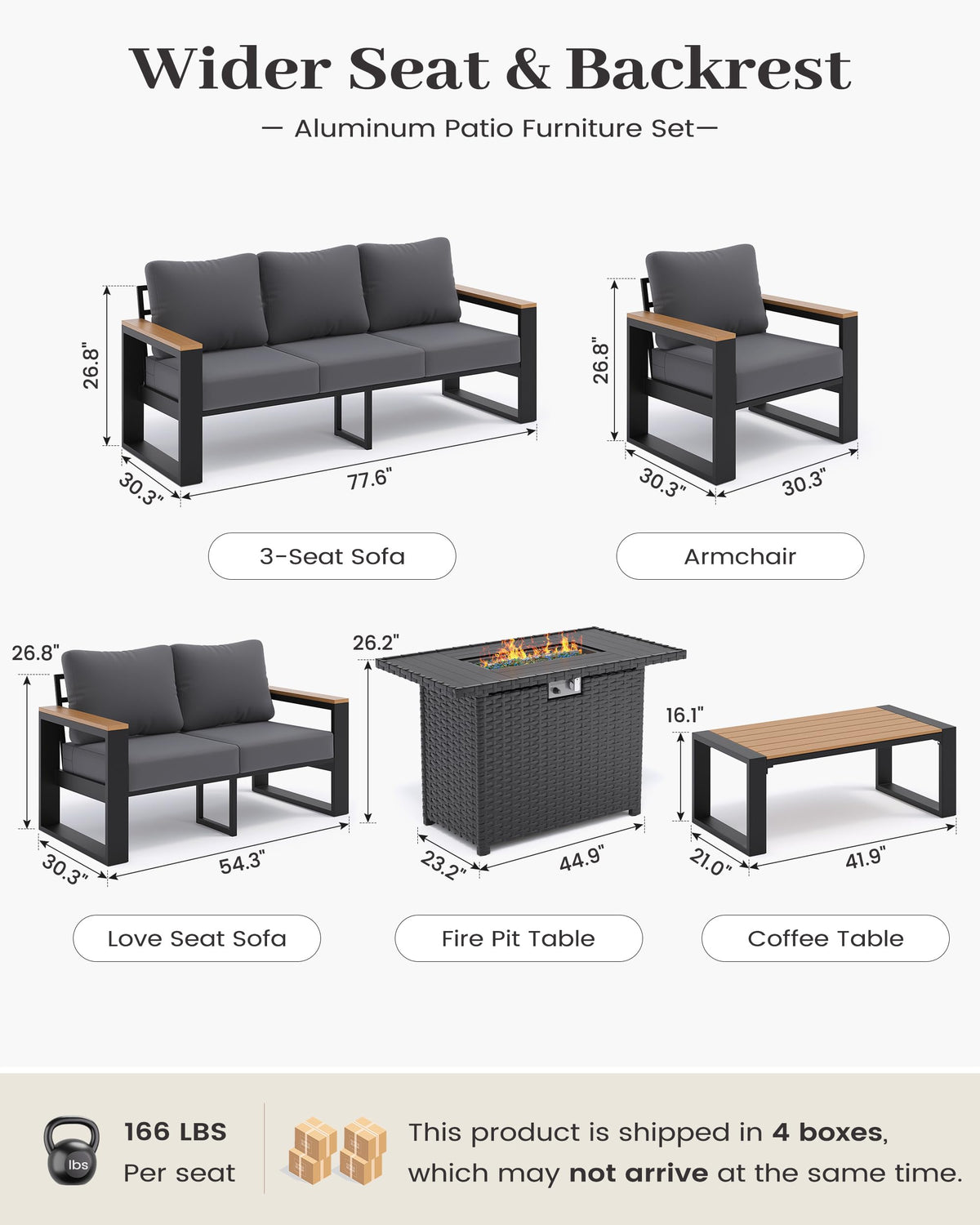 Aluminum Patio Furniture Set