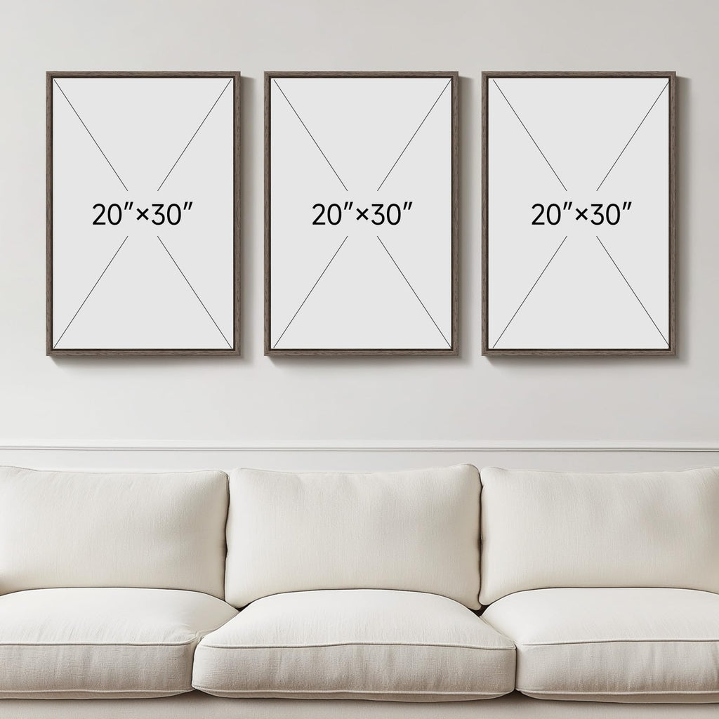 Framed Neutral Tree Ring Wall Art
