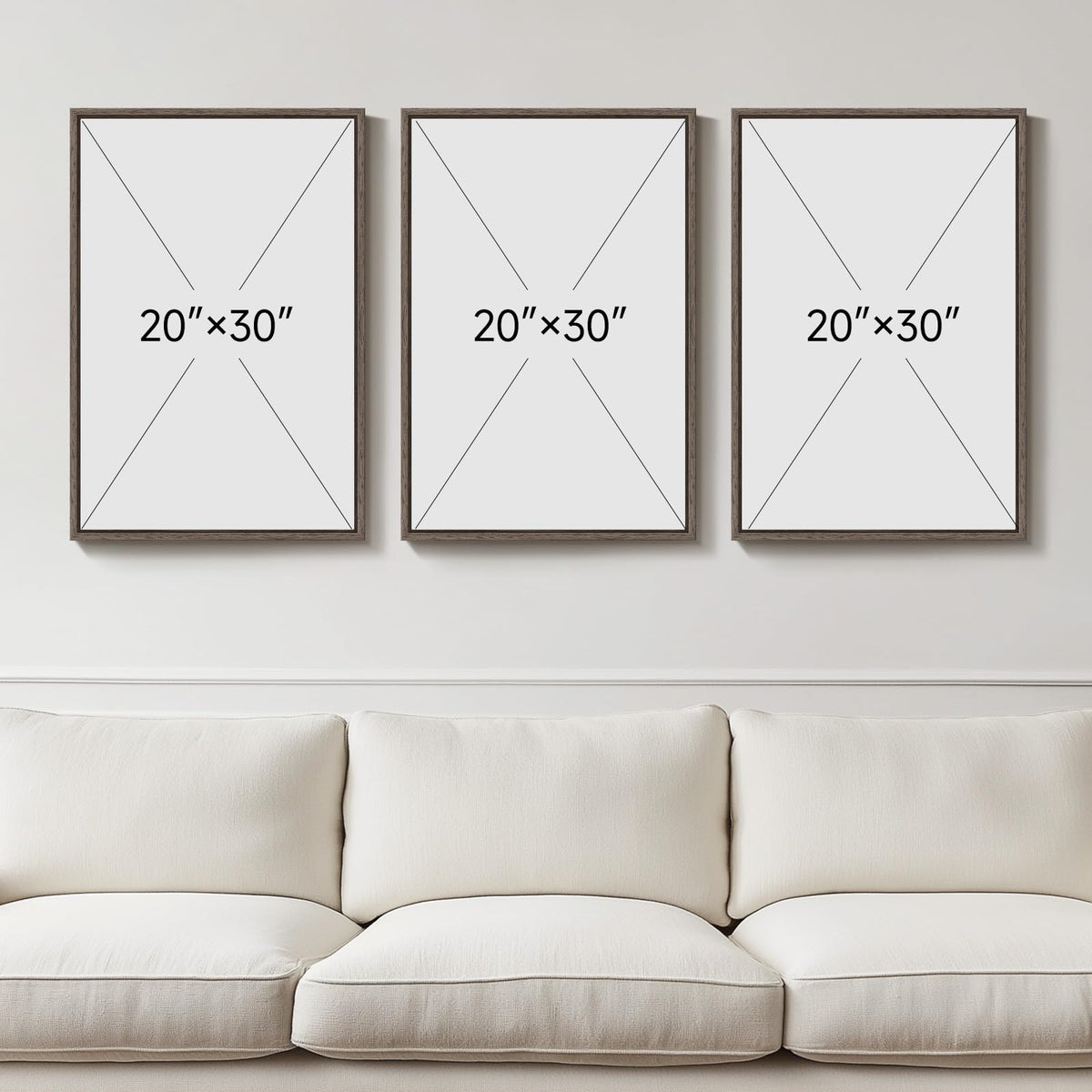 Framed Neutral Tree Ring Wall Art